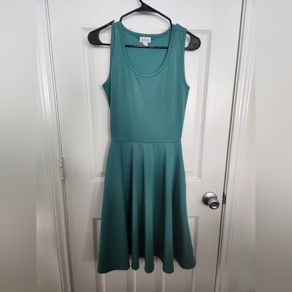 LuLaRoe Nikki dress XS emerald
